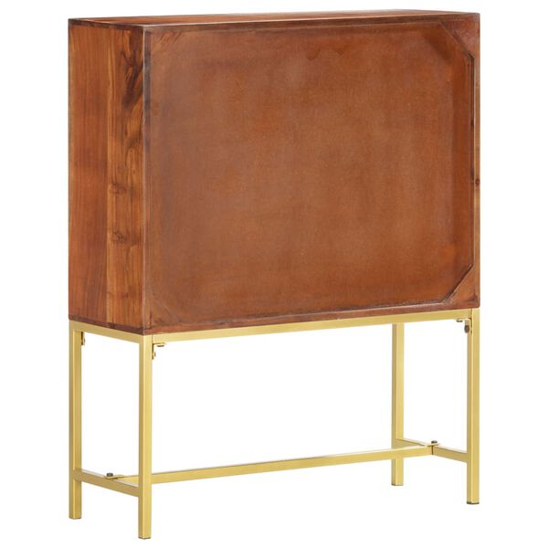 vidaXL Aparador de madera maciza de acacia 80x30x100 cm