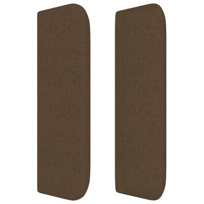 vidaXL Cama box spring con colchón tela marrón oscuro 160x200 cm
