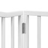 vidaXL Puerta de perros plegable 12 paneles madera &aacute;lamo blanca 960 cm
