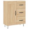 vidaXL Aparador alto madera contrachapada color roble 69,5x34x180 cm