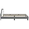 vidaXL Estructura de cama con cabecera Gris Claro 90 x 190 cm PU