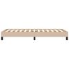 vidaXL Estructura cama sin colchón cuero sintético capuchino 80x200 cm