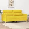 vidaXL Sof&aacute; de 2 plazas de tela amarillo claro 140 cm