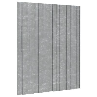 vidaXL Panel para tejado acero galvanizado plata 36 unidades 60x45 cm