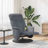vidaXL Sill&oacute;n reclinable masaje con reposapi&eacute;s terciopelo gris oscuro