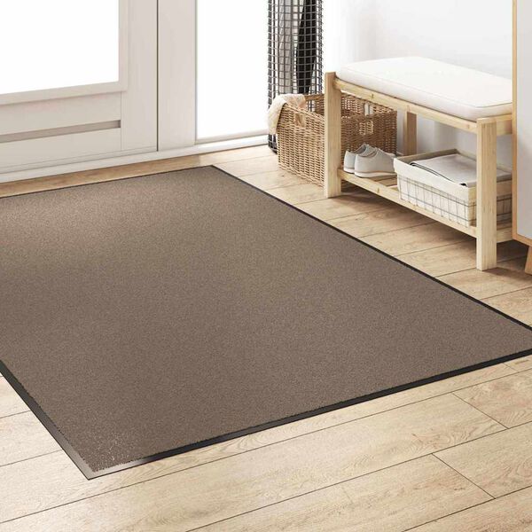 vidaXL Felpudo Otro Beige y Negro 120 x 180 cm Polipropileno y vinilo
