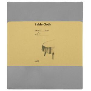 vidaXL Tela para Mesa 5 uds. Ovalado Gris Claro 130 x 180 cm Poli&eacute;ster
