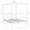 vidaXL Estructura de cama con dosel metal blanco 160x200 cm