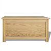 vidaXL Caja de almacenamiento de madera maciza de roble 90x45x45 cm