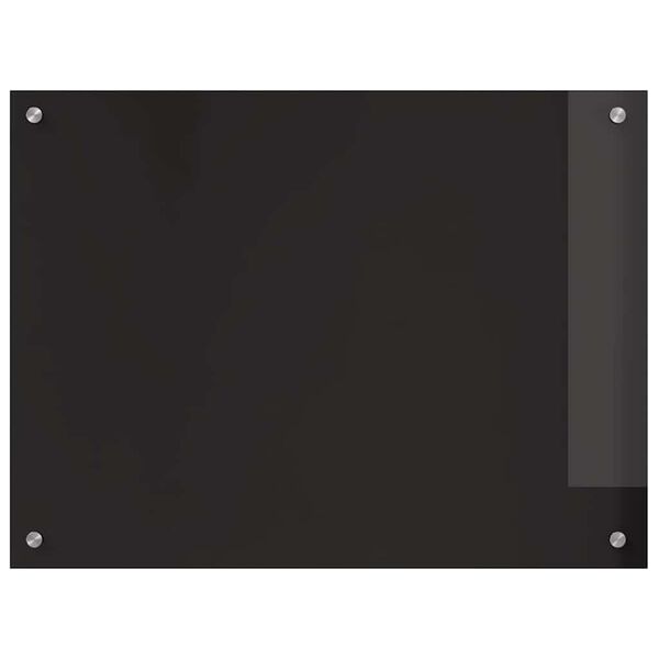 vidaXL Salpicadero de cocina 2 pcs Negro 80 x 60 cm vidrio templado