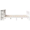 vidaXL Cama con estantería sin colchón madera maciza blanca 140x190 cm