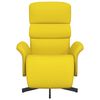vidaXL Sillón reclinable con reposapiés tela amarillo claro