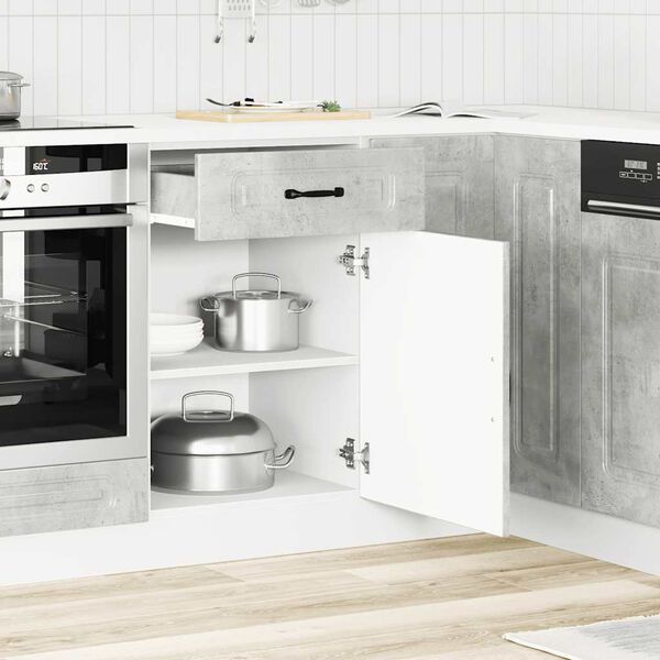 vidaXL Mueble bajo de cocina Kalmar madera de ingenier&iacute;a gris hormig&oacute;n