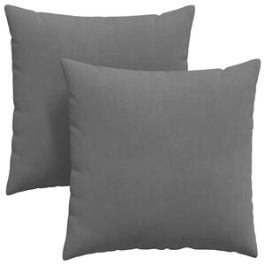 vidaXL Cojines de sof&aacute; 2 pcs Gris oscuro 80 x 80 cm tela