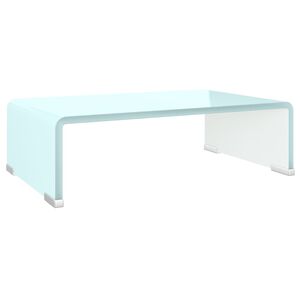 vidaXL Mueble TV/Elevador de monitor cristal verde 40x25x11 cm
