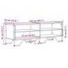 vidaXL Mueble de TV madera de ingeniería roble ahumado 122x34x41 cm