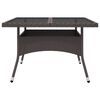 vidaXL Set de comedor de jardín 9 pzas ratán PE vidrio templado marrón