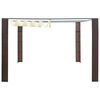 vidaXL Cenador con techo ratán sintético 300x300x220 cm marrón y crema