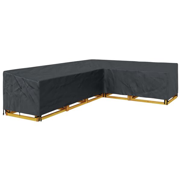 vidaXL Funda para muebles Negro 330 x 255 x 80 cm Tela Oxford 420D