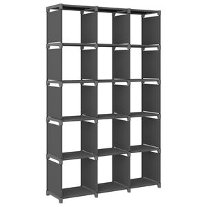 vidaXL Estanter&iacute;a de 15 cubos de tela gris 103x30x175,5 cm