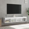 vidaXL Muebles de TV con luces LED 2 uds blanco 80x30x30 cm