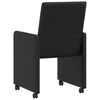 vidaXL Sillas de Comedor con Ruedas 2 pcs Negro 57 x 66 x 94 cm