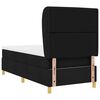 vidaXL Cama con Somier y Colch&oacute;n Gris Oscuro 90x190 cm de Tela Negro