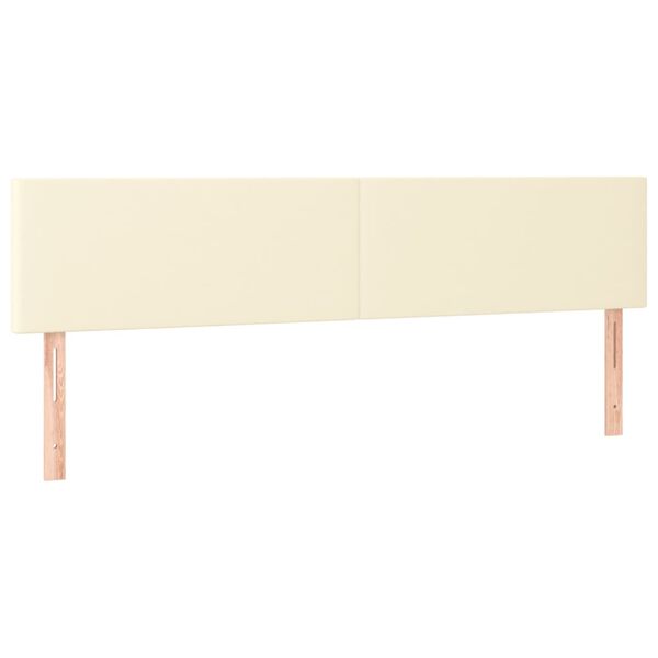 vidaXL Cabeceros crema 160x5x78/88 cm cuero sint&eacute;tico