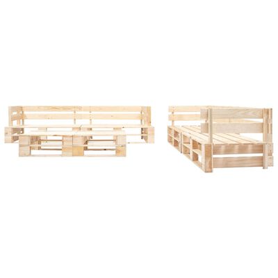 vidaXL Juego de muebles de palets de jardín 6 piezas madera natural