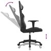 vidaXL Silla gaming de masaje tela negro y gris claro