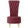 vidaXL Silla de estilo zueco Rojo vino 56,5 x 70 x 110 cm tela