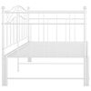 vidaXL Sof&aacute; cama extra&iacute;ble sin colch&oacute;n metal blanco 90x200cm