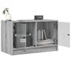 vidaXL Mueble de TV con puertas de vidrio gris Sonoma 68x37x42 cm