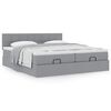 vidaXL Estructura de cama otomana colchones tela gris claro 180x200cm