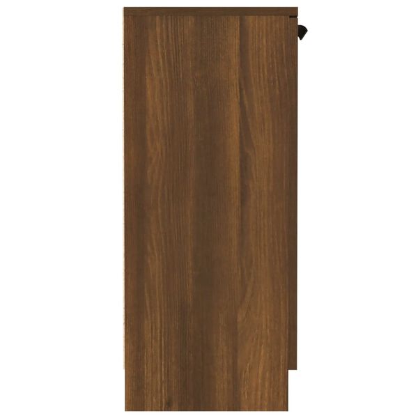 vidaXL Aparador de madera contrachapada marrón roble 60x30x70 cm