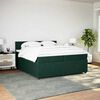 vidaXL Cama box spring con colch&oacute;n terciopelo verde oscuro 200x200 cm