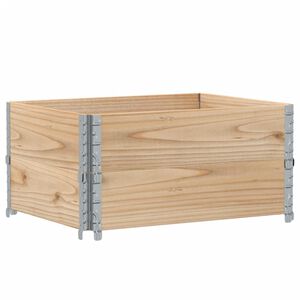 vidaXL Collares de palets 2 unidades madera maciza de pino 80x60 cm