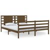 vidaXL Estructura de cama madera de pino doble marr&oacute;n miel 135x190 cm
