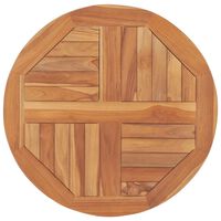 vidaXL Superficie de mesa redonda madera maciza de teca 2,5 cm 60 cm