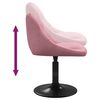vidaXL Silla de comedor de terciopelo rosa