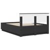 vidaXL Estructura de cama Negro 150 x 200 cm Madera de ingenier&iacute;a
