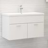 vidaXL Armario para lavabo madera contrachapada blanco 80x38,5x46 cm