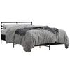 vidaXL Estructura de cama madera de ingenier&iacute;a y metal negro 140x190cm