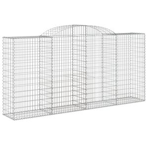 vidaXL Cesta gaviones forma arco hierro galvanizado 300x50x140/160 cm