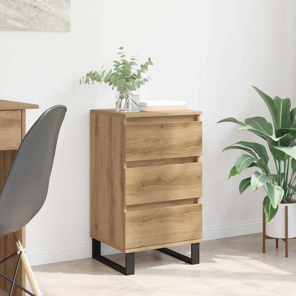 vidaXL Vitrina con caj&oacute;n Roble artisan Madera contrachapada