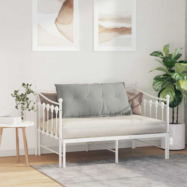 vidaXL Coj&iacute;n de Espalda Gris Claro 100 x 50 cm Tela de microfibra