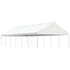 vidaXL Cenador con techo polietileno blanco 13,38x5,88x3,75 m