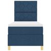 vidaXL Cama Box Spring LED con colch&oacute;n Azul 80 x 200 cm tela