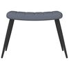 vidaXL Sill&oacute;n de relax con taburete terciopelo gris oscuro