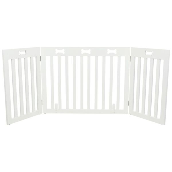TRIXIE Barrera para perros con 3 partes MDF blanco 82-124 cm